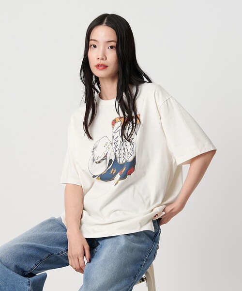 Levi's（リーバイス）の「【国内EXCLUSIVE】＜Levi's＞COWBOY Tシャツ（Tシャツ/カットソー・レディース・オフホワイト・S）」の2枚目の写真