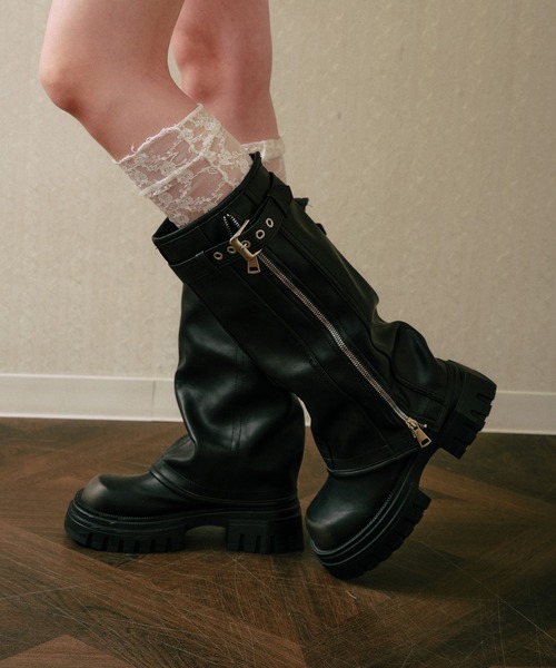 3.3 Field Trip／カバーロングブーツ（ブーツ）｜3.3 Field Trip （3.3