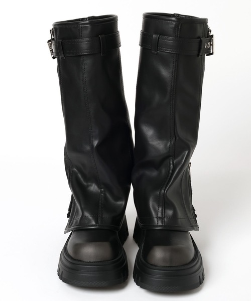 3.3 Field Trip （3.3フィールドトリップ）の「3.3 Field Trip／カバーロングブーツ（ブーツ・レディース・ブラック/ブラウン・LARGE/MEDIUM）」の7枚目の写真