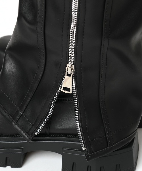 3.3 Field Trip （3.3フィールドトリップ）の「3.3 Field Trip／カバーロングブーツ（ブーツ・レディース・ブラック/ブラウン・LARGE/MEDIUM）」の3枚目の写真