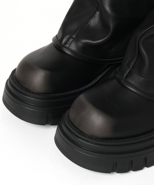 3.3 Field Trip （3.3フィールドトリップ）の「3.3 Field Trip／カバーロングブーツ（ブーツ・レディース・ブラック/ブラウン・LARGE/MEDIUM）」の5枚目の写真