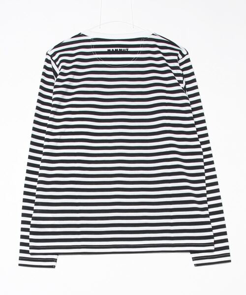 Mammut（マムート）の「マムート ストライプ ロングスリーブ アジアンフィット / Mammut Stripe Longsleeve AF（Tシャツ/カットソー・メンズ・ブラック×ホワイト・X-LARGE/SMALL/MEDIUM/LARGE）」の2枚目の写真