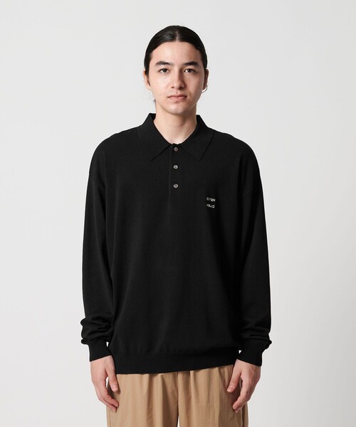 CITEN(シテン)の「<CITEN>ハイゲージニットポロ(ニット/セーター・メンズ・ブラック/ベージュ・L/M)」の7枚目の写真