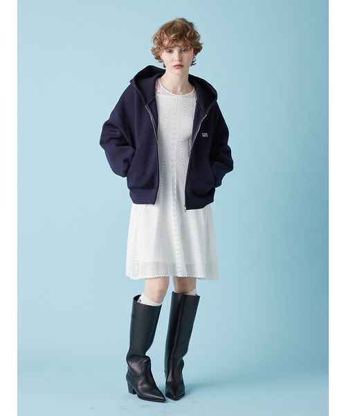 FURFUR(ファーファー)の「透かし編みニットワンピース(ワンピース・レディース・ブラック/ミント/ホワイト・F)」の14枚目の写真