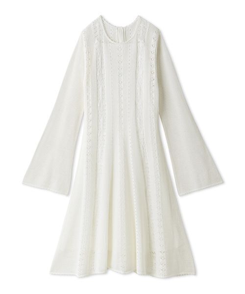 FURFUR(ファーファー)の「透かし編みニットワンピース(ワンピース・レディース・ブラック/ミント/ホワイト・F)」の15枚目の写真