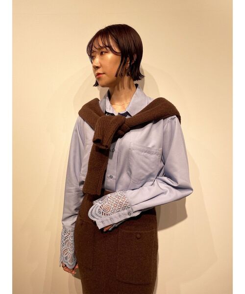 LAGUNAMOON（ラグナムーン）の「レースカフスシャツ（シャツ/ブラウス・レディース・ブルー/ホワイト・FREE）」の19枚目の写真