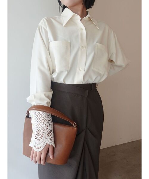 LAGUNAMOON（ラグナムーン）の「レースカフスシャツ（シャツ/ブラウス・レディース・ブルー/ホワイト・FREE）」の17枚目の写真