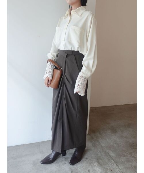 LAGUNAMOON（ラグナムーン）の「レースカフスシャツ（シャツ/ブラウス・レディース・ブルー/ホワイト・FREE）」の18枚目の写真