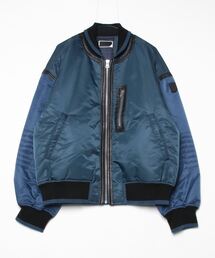PHINGERIN(tBK)PHINGERIN TRIM LEATHER BOMBER JACKET (PD-252-JK-021)(̑AE^[)