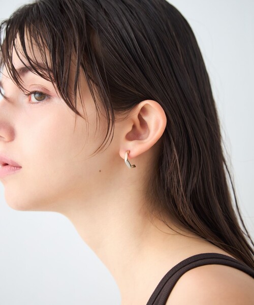 【ete】トリカラーボクシーフープピアス(両耳) トリカラー] ボクシー フープピアス（ピアス（両耳用））｜ete（エテ