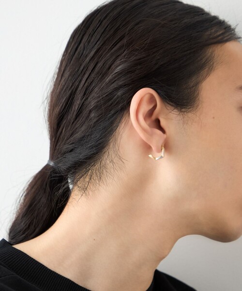 トリカラー] ボクシー フープピアス（ピアス（両耳用））｜ete（エテ