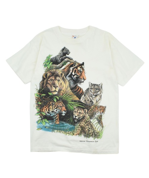 VINTAGE(ヴィンテージ)の「【USED】90’s “TIGER” アニマル Tシャツ(Tシャツ/カットソー・メンズ・ホワイト・MEDIUM)」の1枚目の写真