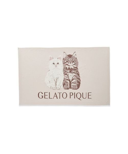新品 ■ ジェラートピケ　CATジャガードブランケット gelato pique ブランケット ツインキャットジャガード