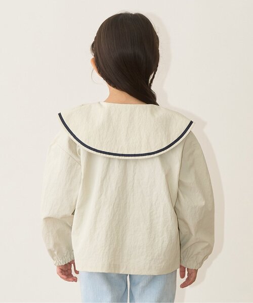 Lycee mine（リセマイン）の「フリルカラーウィンドブレーカー（ブルゾン・キッズ・ネイビー/ピンク/アイボリー/ベージュ・120cm/110cm/150cm/140cm/130cm/100cm）」の21枚目の写真