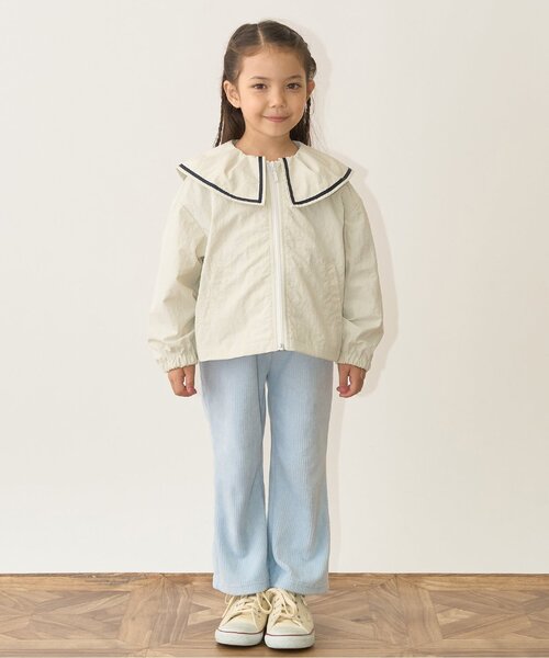 Lycee mine（リセマイン）の「フリルカラーウィンドブレーカー（ブルゾン・キッズ・ネイビー/ピンク/アイボリー/ベージュ・120cm/110cm/150cm/140cm/130cm/100cm）」の22枚目の写真
