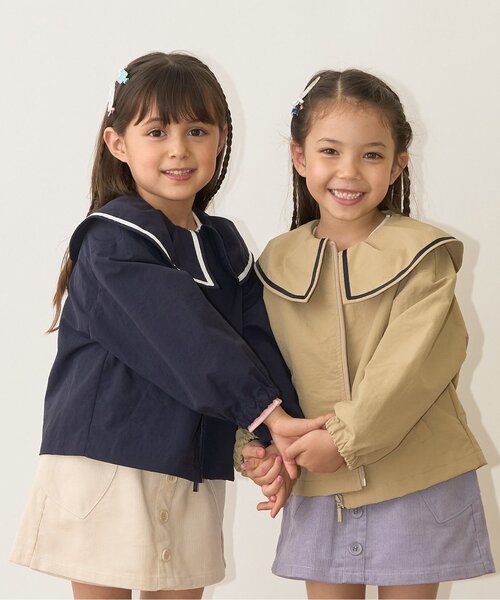 セール】フリルカラーウィンドブレーカー【子供服】【キッズ】【女の子