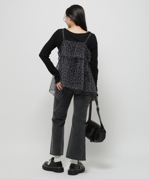 niko and...（ニコアンド）の「2WAYレオパードキャミソール（キャミソール・レディース・チャコール/ブラウン・FREE）」の9枚目の写真