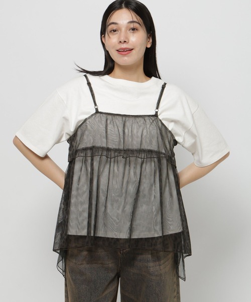 niko and...（ニコアンド）の「2WAYレオパードキャミソール（キャミソール・レディース・チャコール/ブラウン・FREE）」の14枚目の写真