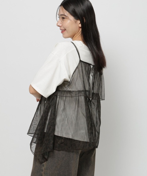 niko and（ニコアンド）の「2WAYレオパードキャミソール