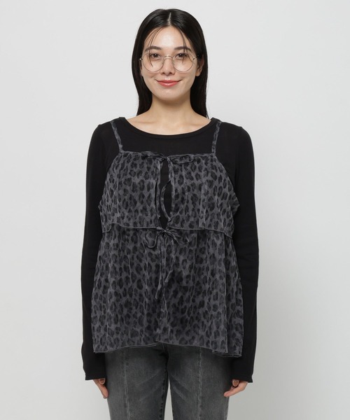niko and...（ニコアンド）の「2WAYレオパードキャミソール（キャミソール・レディース・チャコール/ブラウン・FREE）」の16枚目の写真