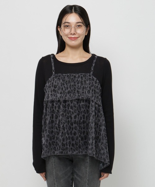 niko and...（ニコアンド）の「2WAYレオパードキャミソール（キャミソール・レディース・チャコール/ブラウン・FREE）」の19枚目の写真