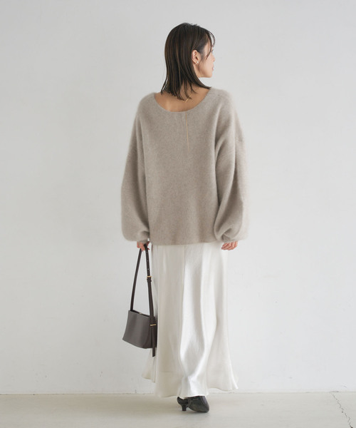 追加》ファーニット2WAYパフスリーブニット（ニット/セーター）｜NOBLE