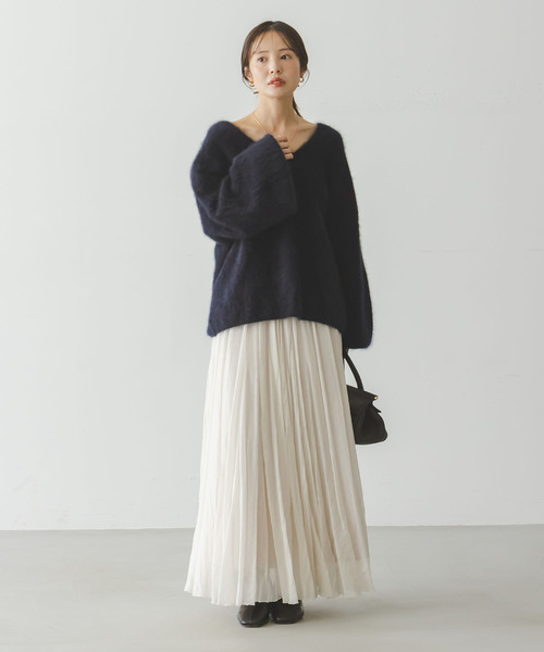 追加》ファーニット2WAYパフスリーブニット（ニット/セーター）｜NOBLE