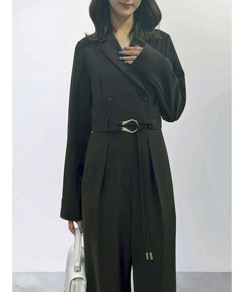 MERCURYDUO（マーキュリーデュオ）の「テーラーカラーコンビネゾン（つなぎ/オールインワン・レディース・ベージュ/ダークブラウン・SMALL/MEDIUM）」の13枚目の写真