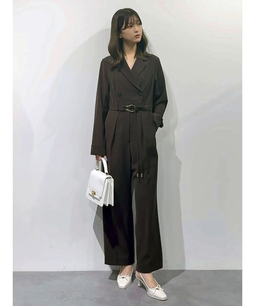 MERCURYDUO（マーキュリーデュオ）の「テーラーカラーコンビネゾン（つなぎ/オールインワン・レディース・ベージュ/ダークブラウン・SMALL/MEDIUM）」の14枚目の写真