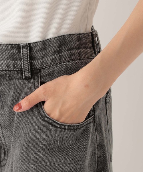 【新品】サイドボタン二枚重ねワイドパンツ　男女兼用　ブラック　C346 サイドボタン」に該当するレディースのその他パンツ（ワイド