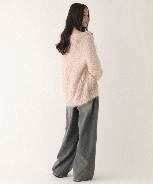 Heather（ヘザー）の「【ウエストサイドボタンで自由にフィット】2WAYデニムワイドパンツ　593596（デニムパンツ・レディース・グレー/ブラウン/ブルー・M/S）」の9枚目の写真