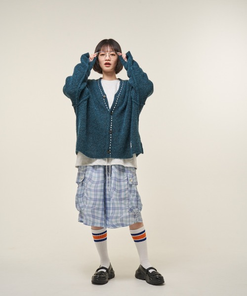 【EFFECTEN】 Mohair knit cardigan 