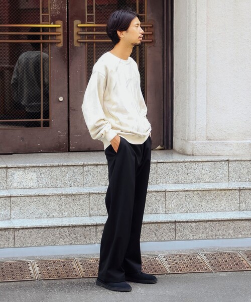 B:MING by BEAMS（ビーミングバイビームス）の「ambiance / ステイン クルーネック スウェット（ユニセックス）（スウェット・メンズ・ホワイト系その他5/グレー・S/XL/L/M）」の4枚目の写真