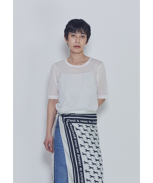 1er Arrondissement（プルミエアロンディスモン）の「【追加】シアーＴシャツ（Tシャツ/カットソー・レディース・ブラック系その他3/オフホワイト・FREE）」の3枚目の写真