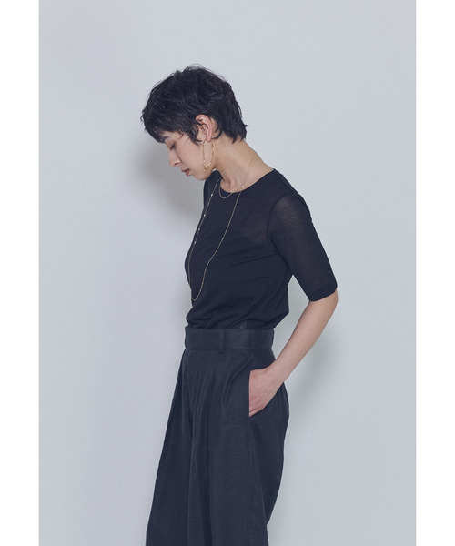 1er Arrondissement（プルミエアロンディスモン）の「【追加】シアーＴシャツ（Tシャツ/カットソー・レディース・ブラック系その他3/オフホワイト・FREE）」の21枚目の写真