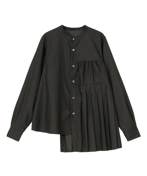 ZUCCa（ズッカ）の「(S)プリーツブロード / シャツ / S（シャツ/ブラウス・レディース・ネイビー/ベージュ/ブラック・M size）」の7枚目の写真