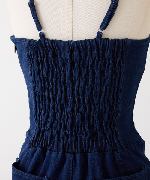 Seemi. byNICECLAUP（ シーミーバイナイスクラップ）の「【Seemi.】デニムサロペット（サロペット/オーバーオール・レディース・ブルー/サックスブルー・FREE）」の14枚目の写真