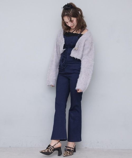 Seemi. byNICECLAUP（ シーミーバイナイスクラップ）の「【Seemi.】デニムサロペット（サロペット/オーバーオール・レディース・ブルー/サックスブルー・FREE）」の18枚目の写真