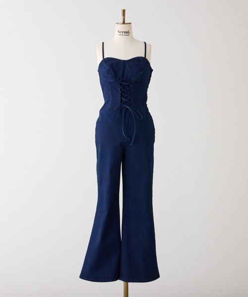 Seemi. byNICECLAUP（ シーミーバイナイスクラップ）の「【Seemi.】デニムサロペット（サロペット/オーバーオール・レディース・ブルー/サックスブルー・FREE）」の21枚目の写真