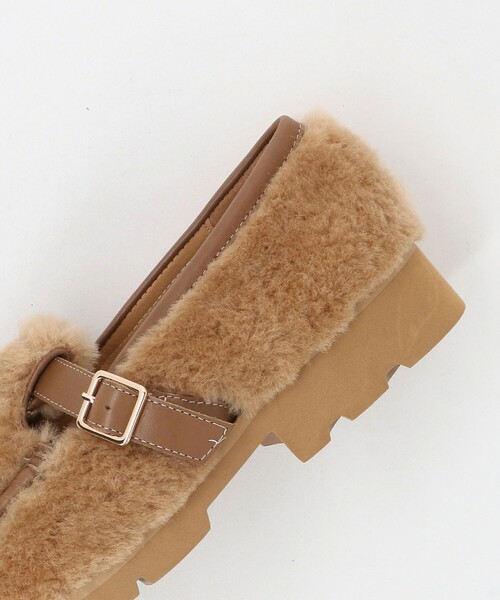 セール】＜ARTESANOS＞ファーライク ベルト ローファー（ローファー