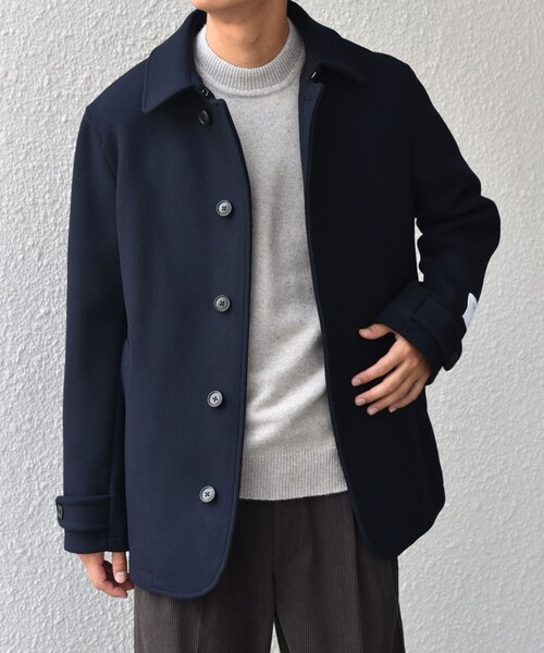 PURE WOOL MELTON シングル Pコート 26AW◇（ピーコート）｜SHIPS any