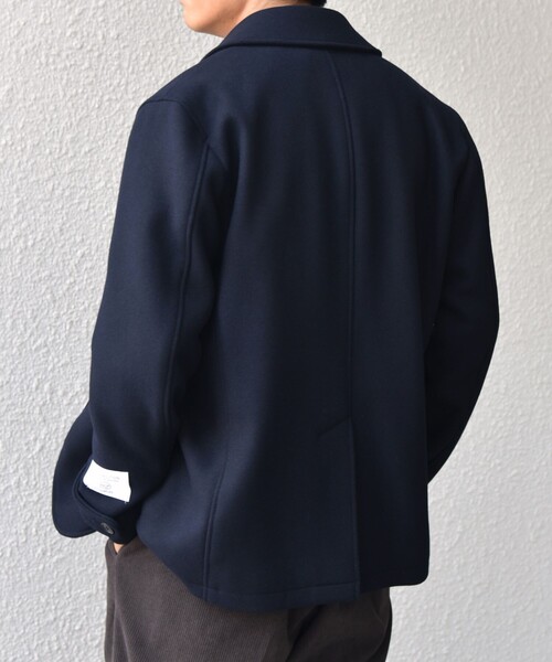 SHIPS any: PURE WOOL MELTON シングル Pコート 25AW◇（ピーコート