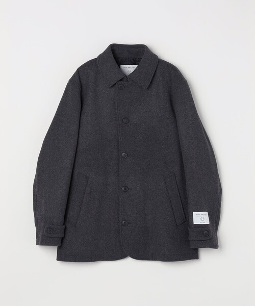 SHIPS any: PURE WOOL MELTON シングル Pコート 25AW◇（ピーコート