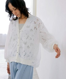 Jines | レース×チュールカーディガン【WEB限定】(カーディガン/ボレロ)