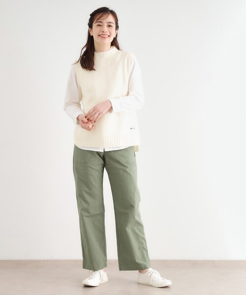 LAURA ASHLEY(ローラアシュレイ)の「【日本製/ワンマイルウエア】ソフトウール ベスト(ベスト・レディース・ブルー/グレー/アイボリー・38)」の5枚目の写真