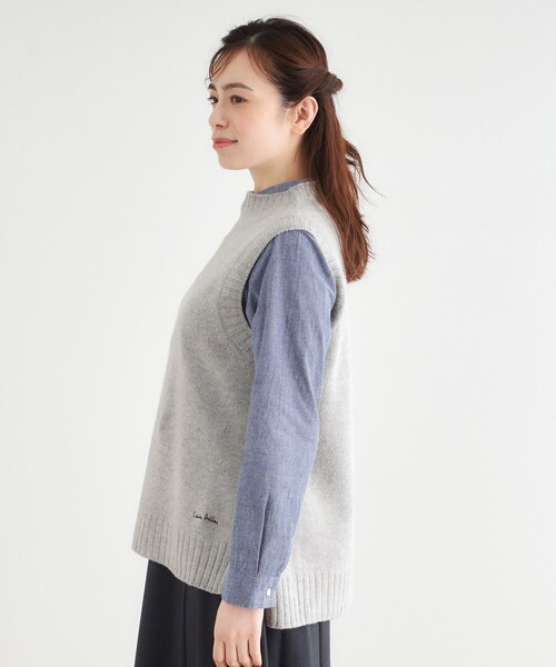 LAURA ASHLEY(ローラアシュレイ)の「【日本製/ワンマイルウエア】ソフトウール ベスト(ベスト・レディース・ブルー/グレー/アイボリー・38)」の17枚目の写真