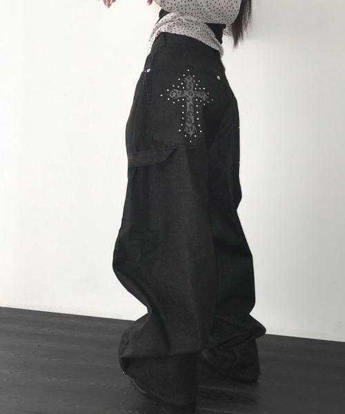パンツ THEAIRTOWN ninteen cross wide pt セール】ninteen cross wide pt（デニムパンツ）｜THEAIRTOWN