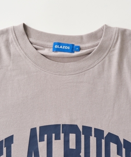 GLAZOS（グラソス）の「【プチプラ】フロントカレッジロゴ長袖Tシャツ（Tシャツ/カットソー・キッズ・ブラック/ブルー/ホワイト/ブラウン/ネイビー/ライトグレー・160cm/180cm/170cm/150cm）」の7枚目の写真