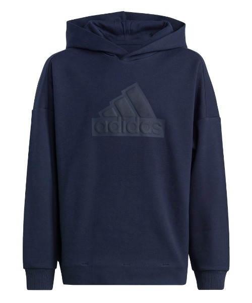 adidas(アディダス)の「アディダス adidas フューチャー アイコン ロゴ フード付きスウェット(スウェット・キッズ・オリーブ/ブラック/ネイビー・160cm/130cm/140cm/150cm)」の3枚目の写真
