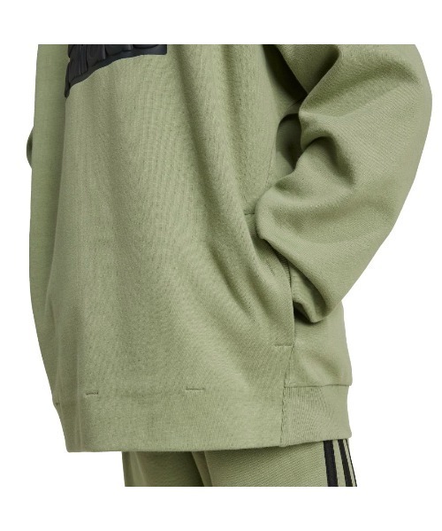 adidas(アディダス)の「アディダス adidas フューチャー アイコン ロゴ フード付きスウェット(スウェット・キッズ・オリーブ/ブラック/ネイビー・160cm/130cm/140cm/150cm)」の13枚目の写真